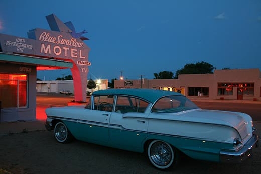 Parked at the Blue Swallow Motel, Route 66