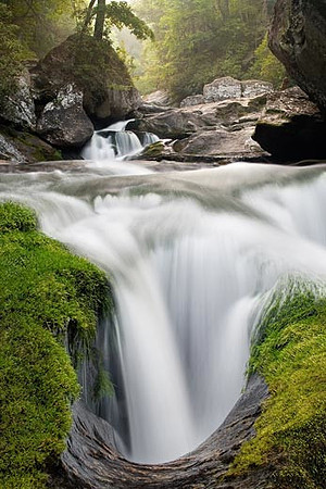 Water flowing in a gorge-Cullowhee-NC